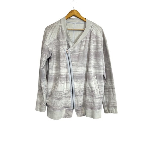 Lululemon Mula Bundle Wrap Jacket Asymmetrical Zip Moto Sweatshirt